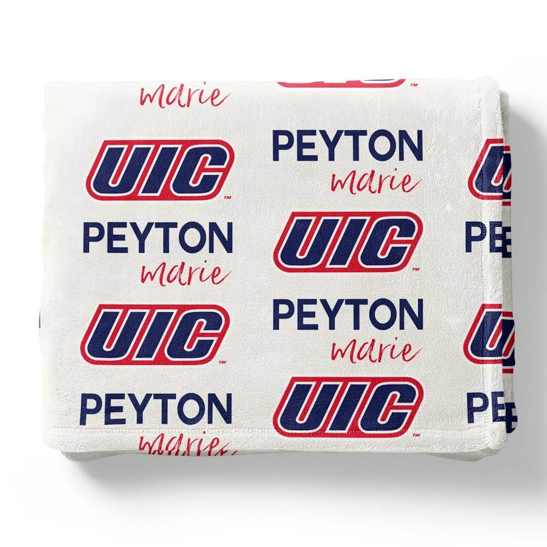 uic personalized kids blanket 