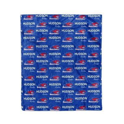 umass lowell blue personalized blanket forkids 