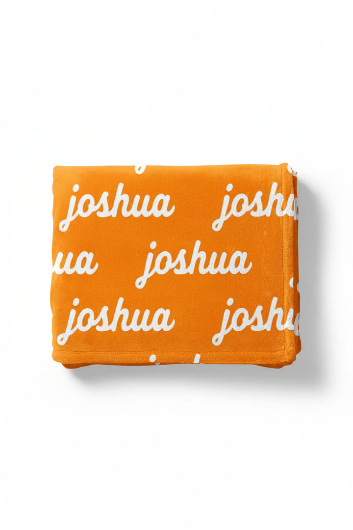 orange personalized color blanket 