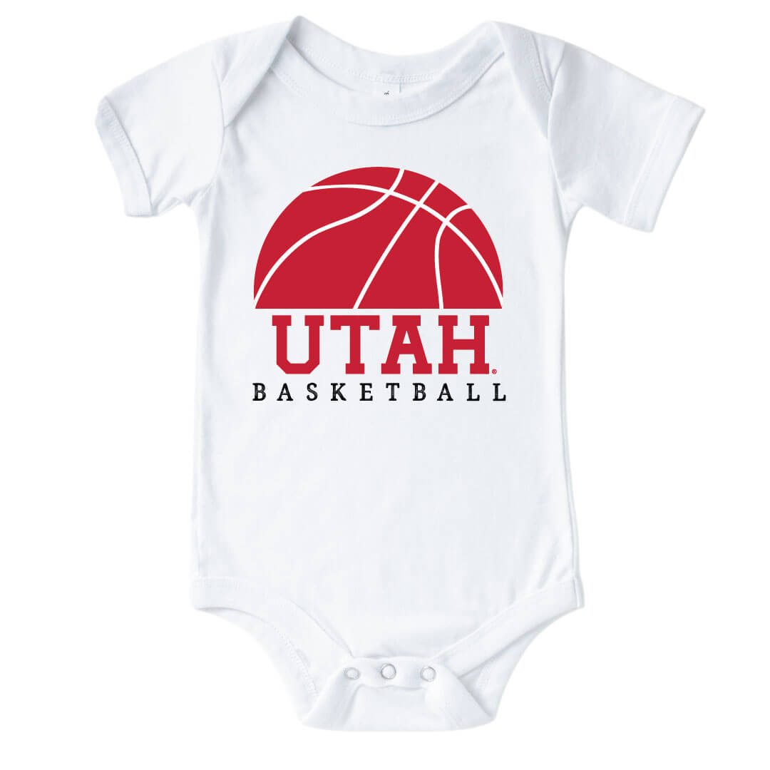 utah basketball graphic bodysuit for babies 