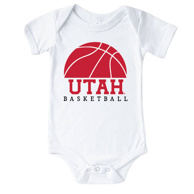 utah basketball graphic bodysuit for babies 