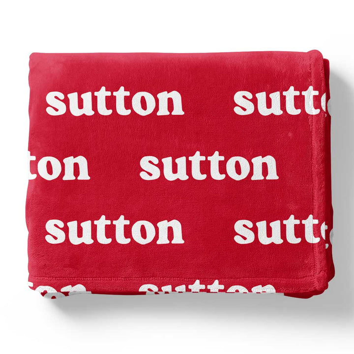 personalized color blanket red