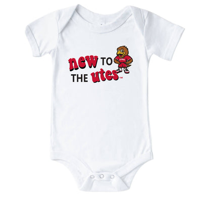 new to the utes graphic bodysuit for babies