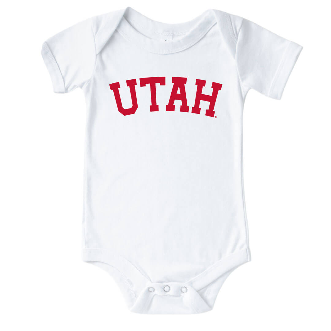 university of utah graphic bodysuit for babies 