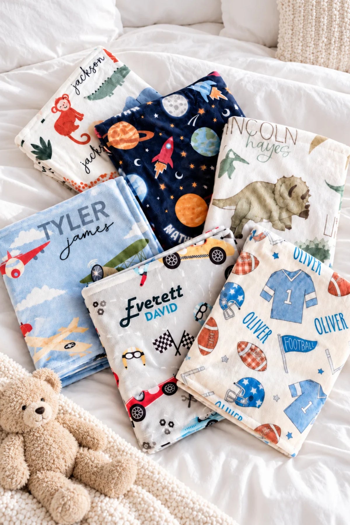 Personalized Themed Blankets for Boys