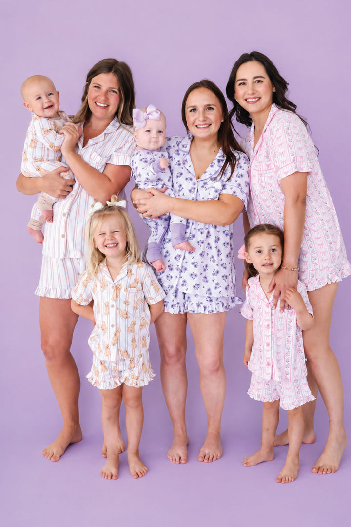 Caden Lane mommy and me short lounge sets