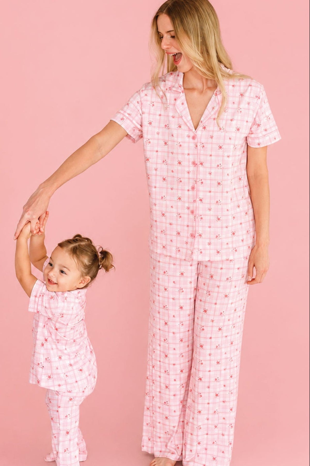 Women's Two-Piece Bamboo Flare Lounge Set | Primrose Plaid