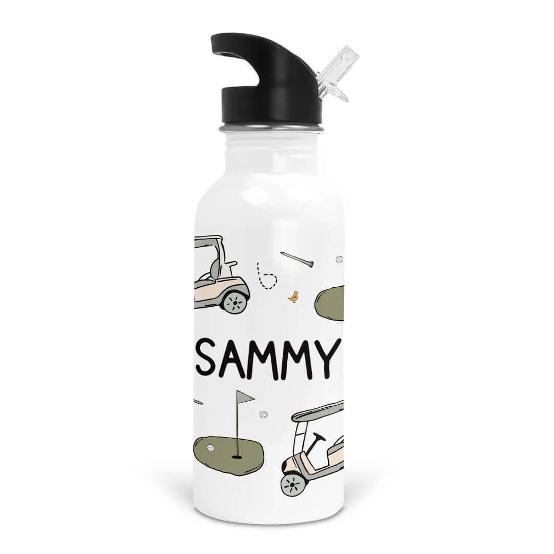 personalized water bottle golf themed 
