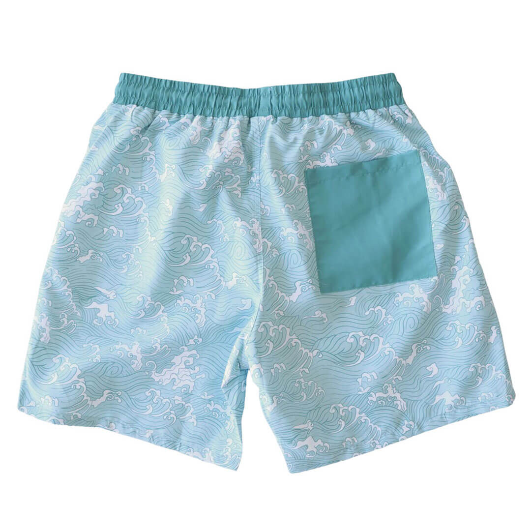 Make Waves Blue Swim Shorts - 3, L