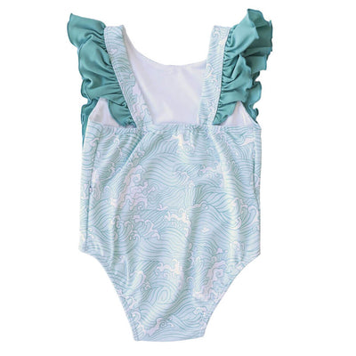swimsuit for girls one piece with waves 