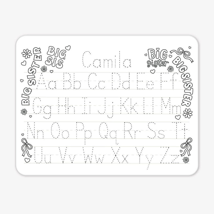 big sis personalized whiteboard for girls 