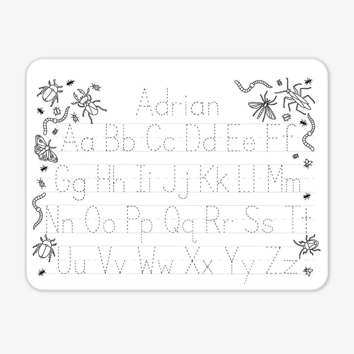 bug colorable alphabet whiteboard for kids 