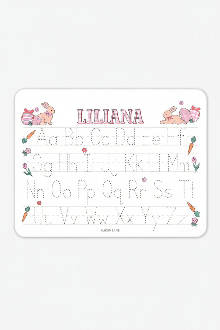 hoppy spring personalized easter whiteboard for girls 