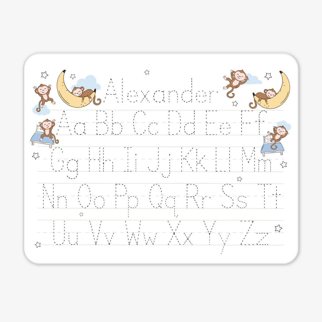 Kids Personalized Whiteboard | Monkey See, Monkey Snooze