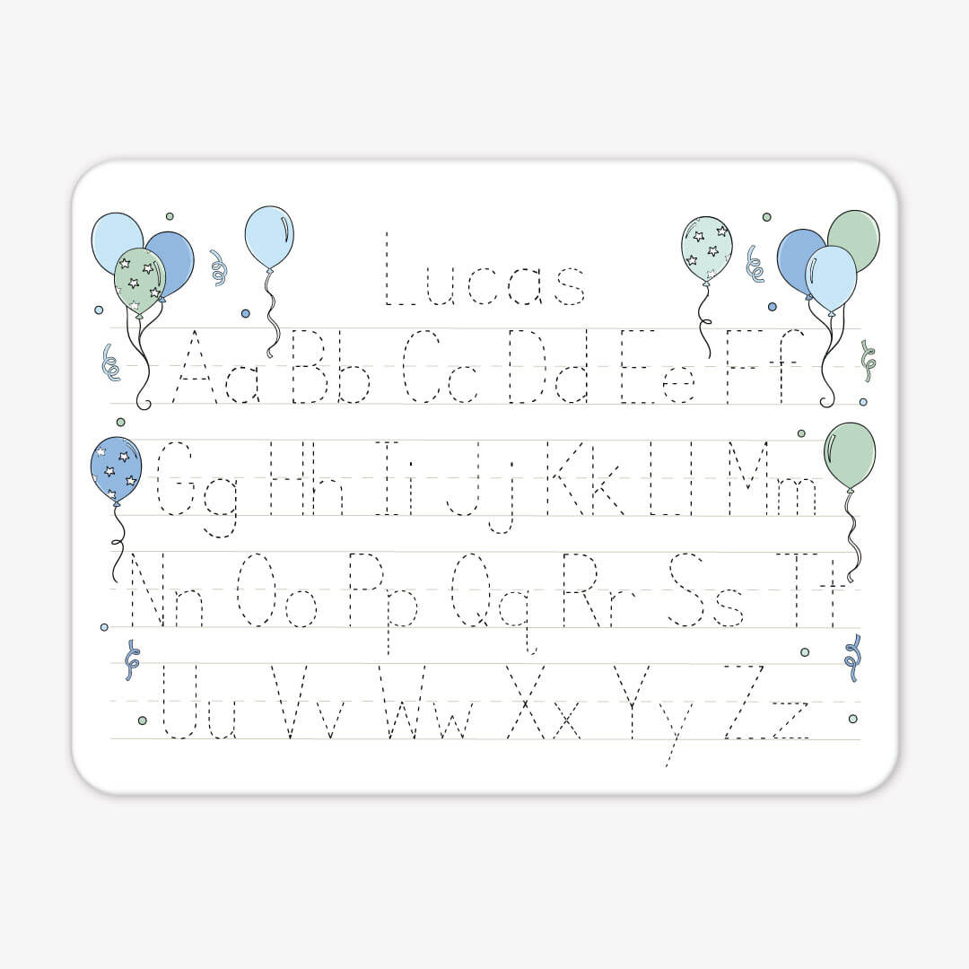 Kids Personalized Whiteboard | Party Time Blue