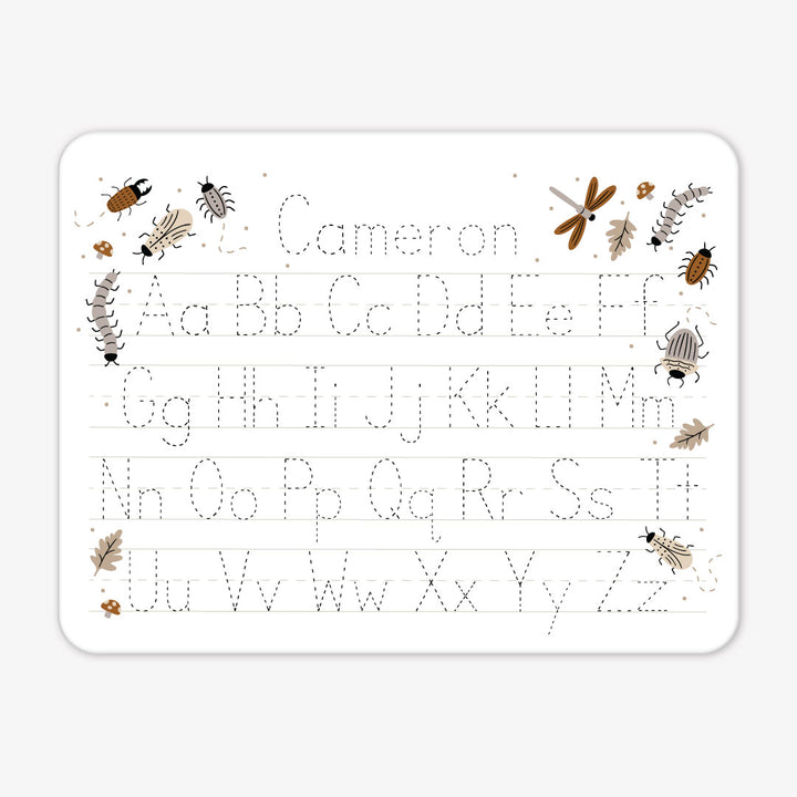 snuggle bug personalized alphabet whiteboard for kids 