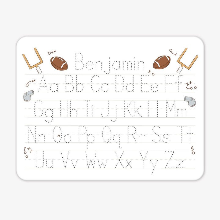 football personalized whiteboard for boys 