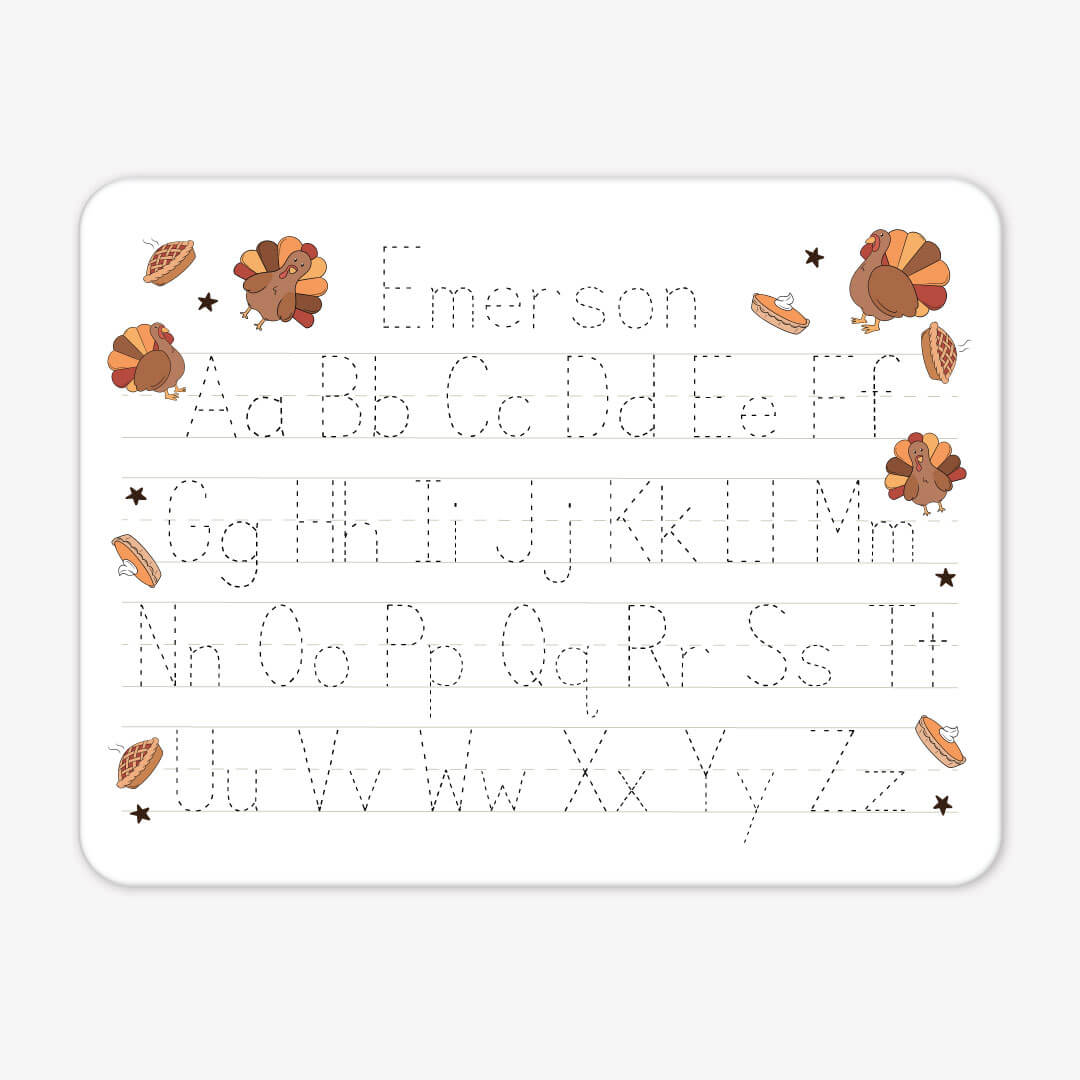 Kids Personalized Whiteboard | Turkey Treats