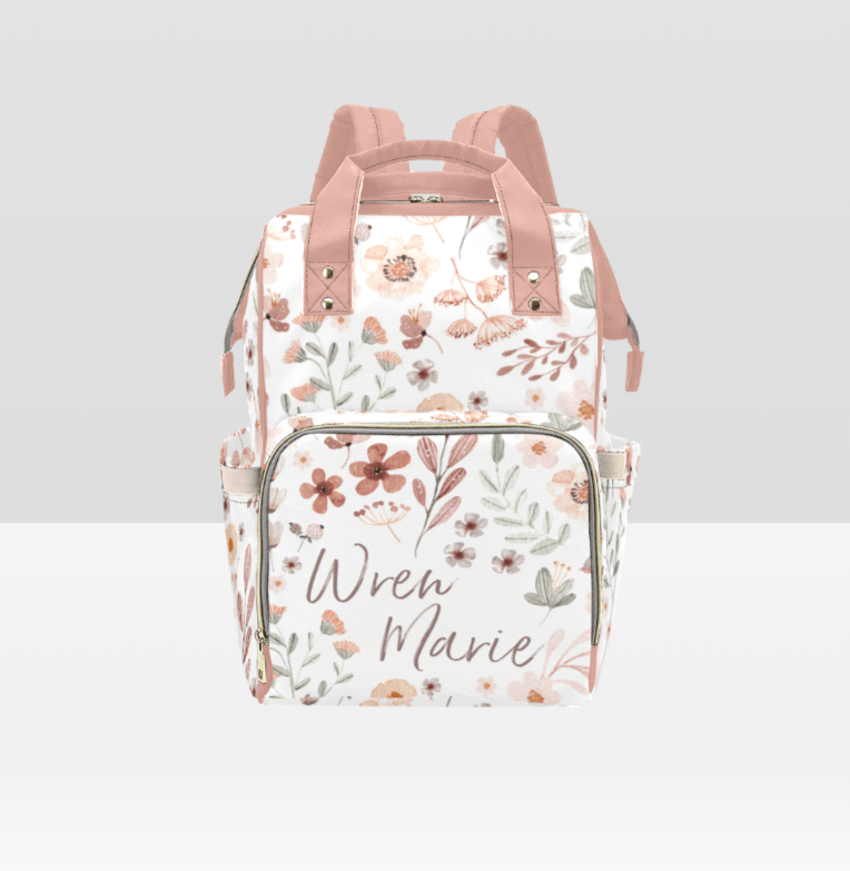wildflower personalized diaper bag backpack
