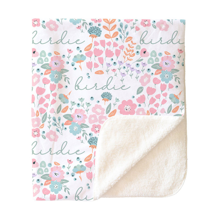 Willow's Whimsy Floral Personalized Kids Blanket