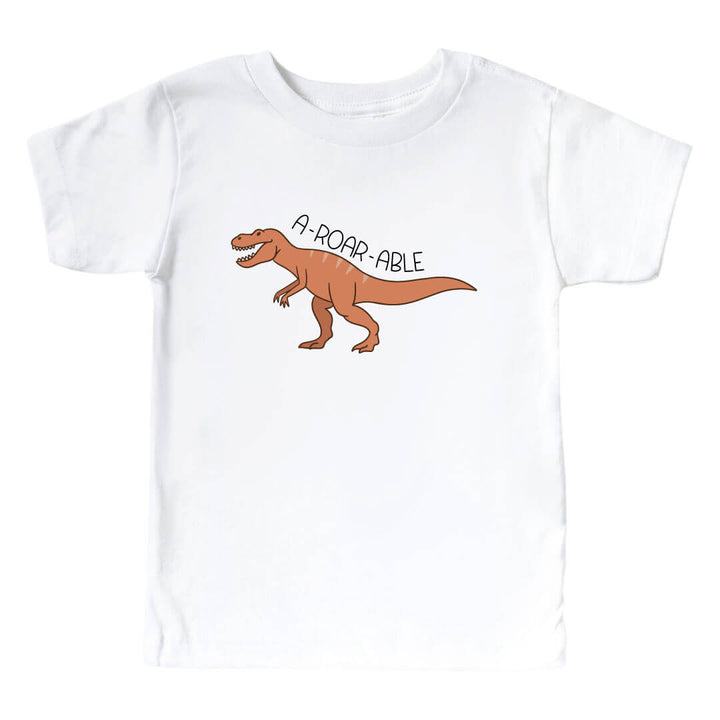 aroarable dinosaur kids graphic tee