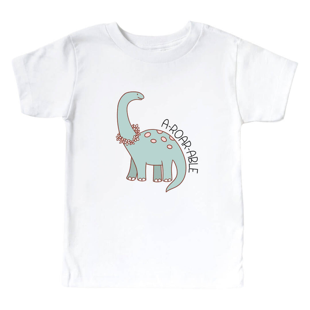 arorable dinosaur girls kids graphic tee