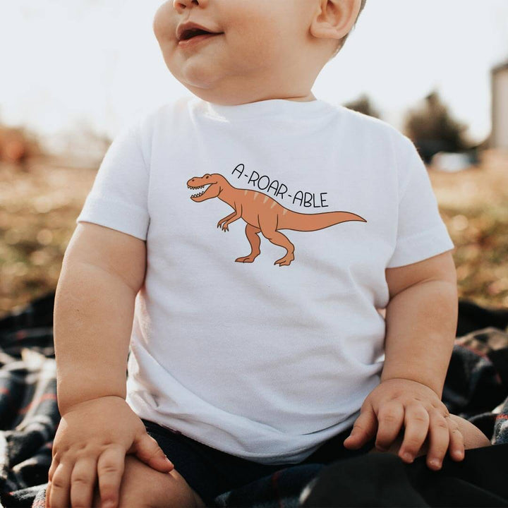 A-Roar-Able Kids Graphic Tee | White