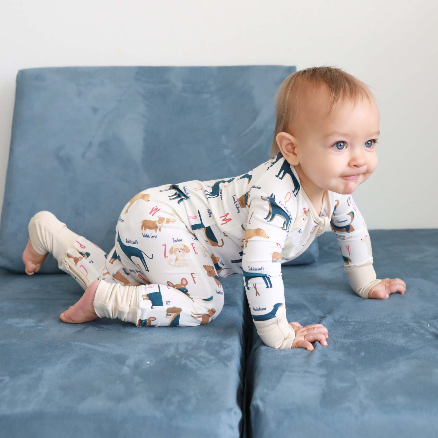 letter pajamas for babies with dogs 