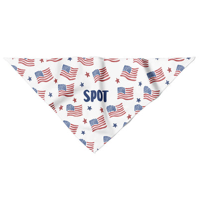 american flag personalized pet bandana 
