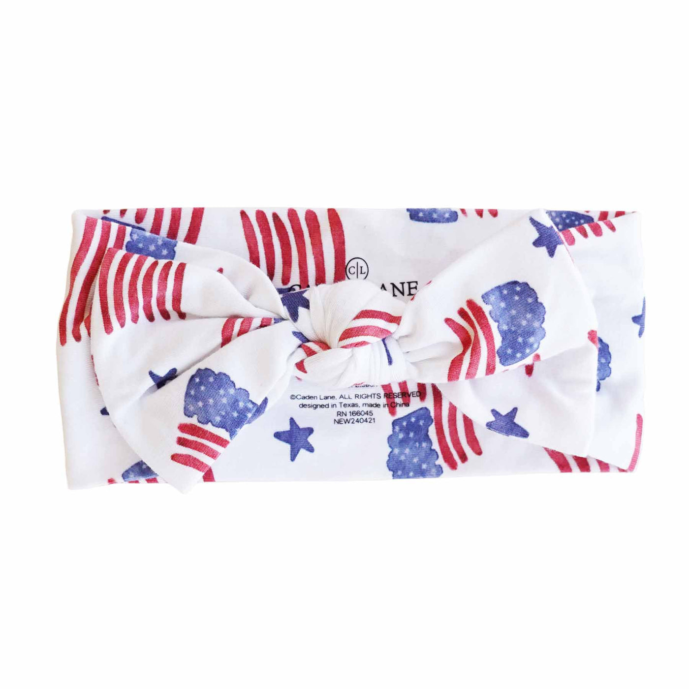 american flag bow headwrap for babies