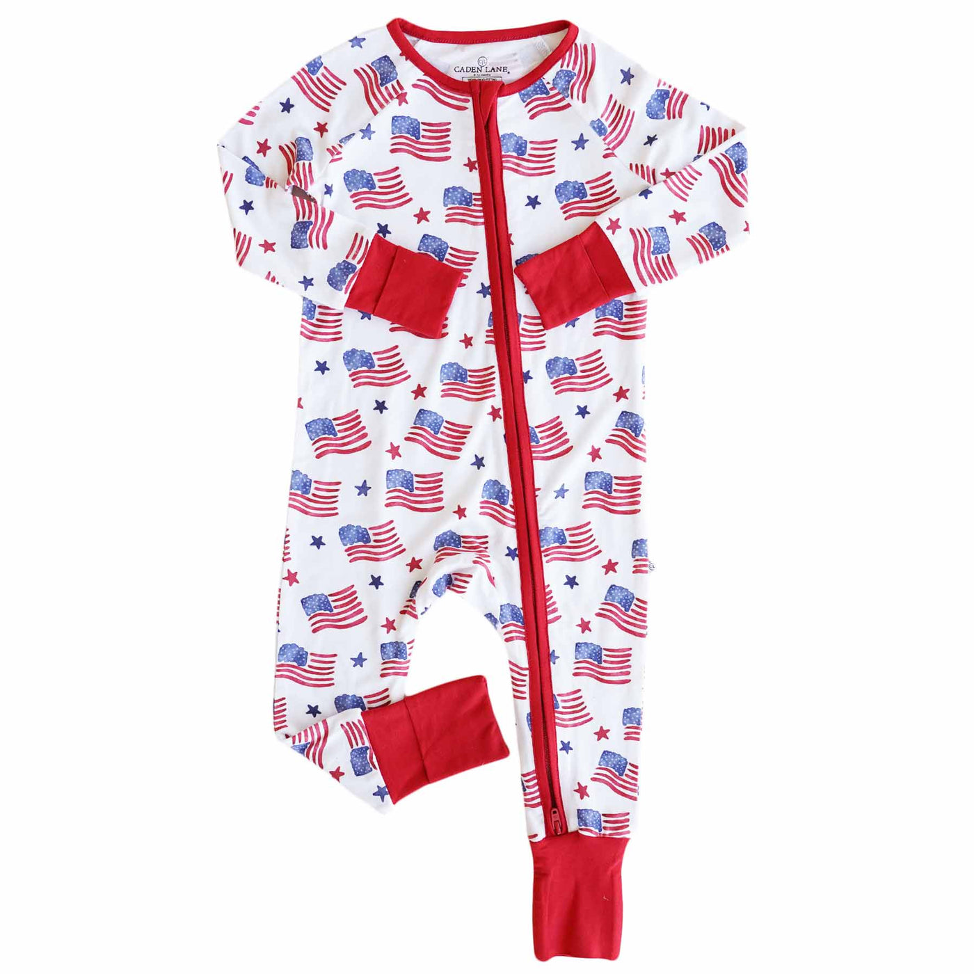 4th of july convertible zip romper for babies