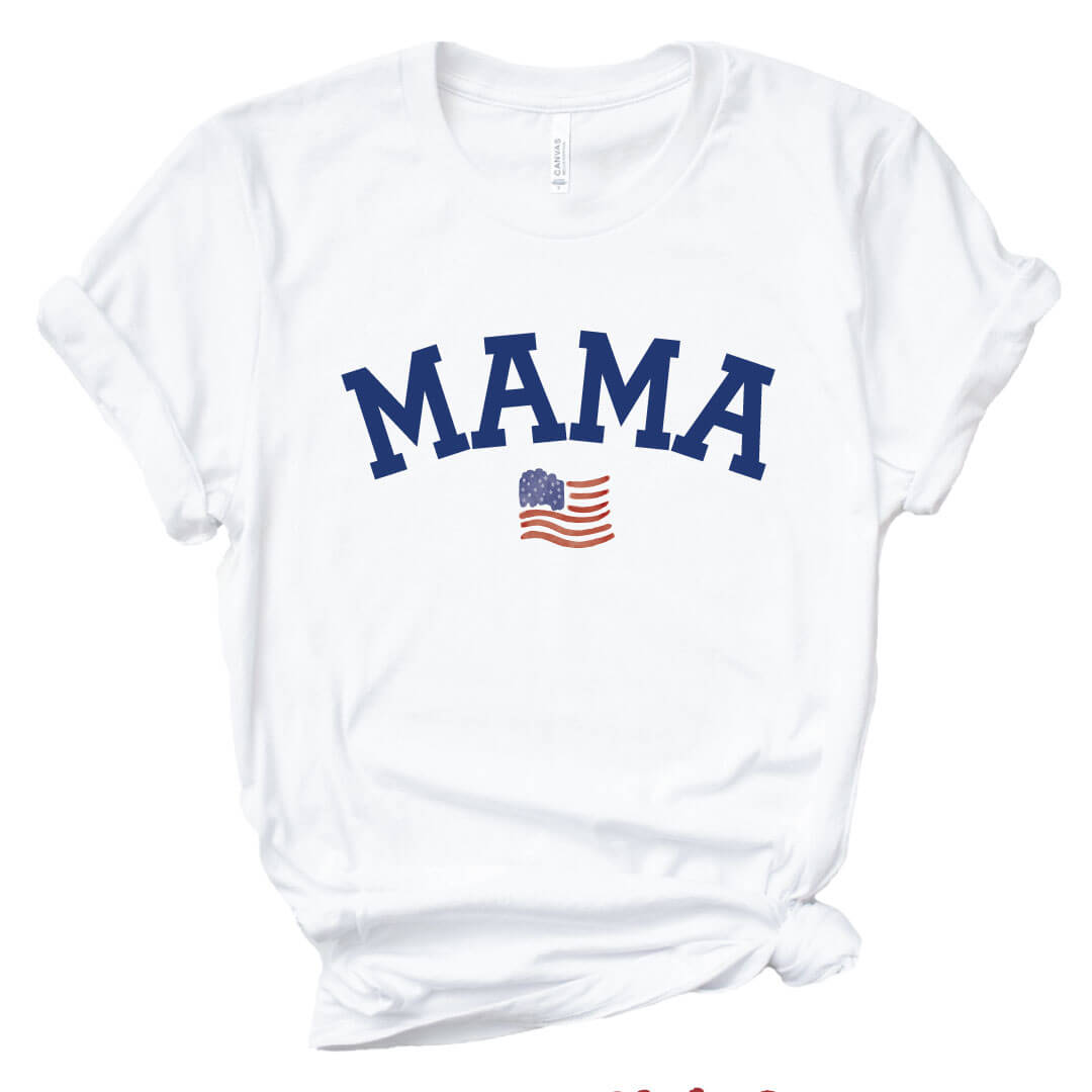 american flag mama graphic tee 