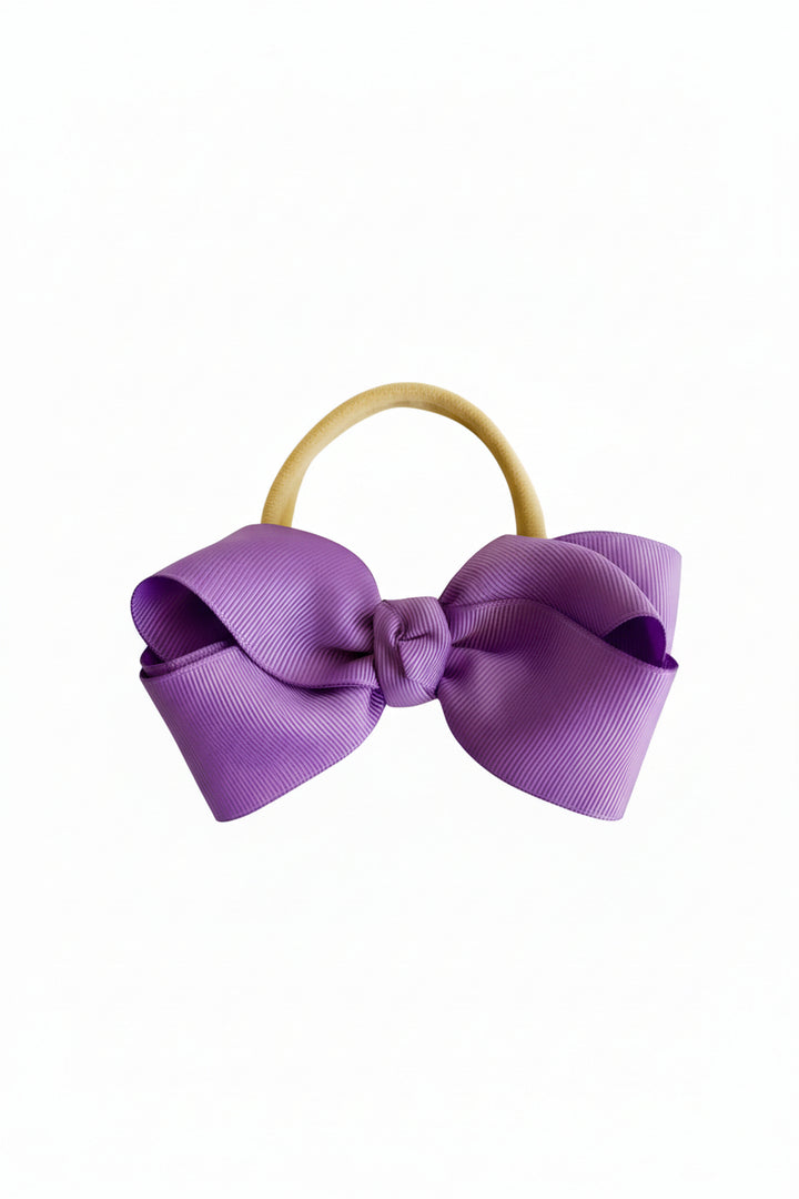 amethyst ribbon bow headband 