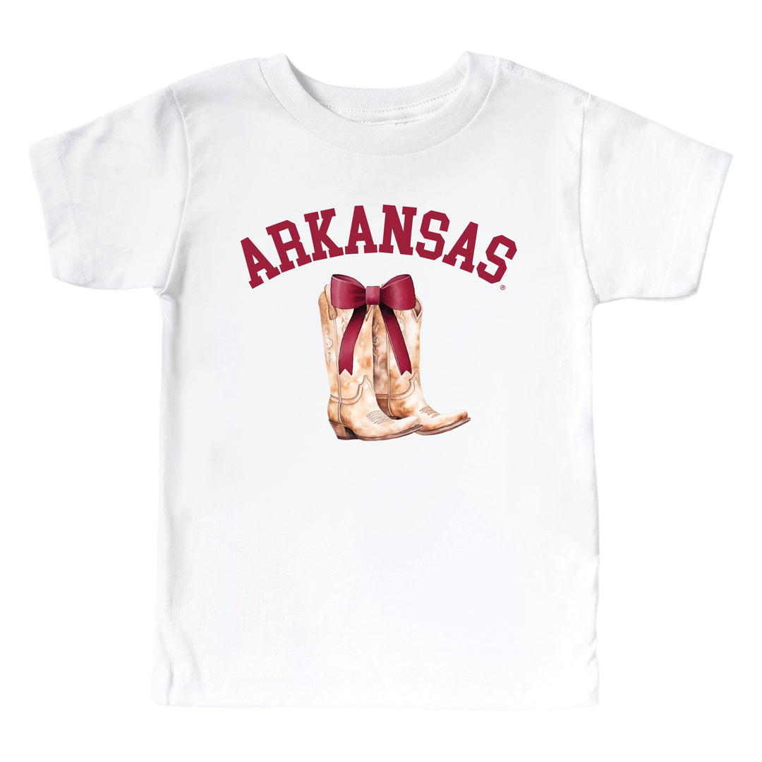 University of Arkansas | Football & Bows Kids Graphic Tee