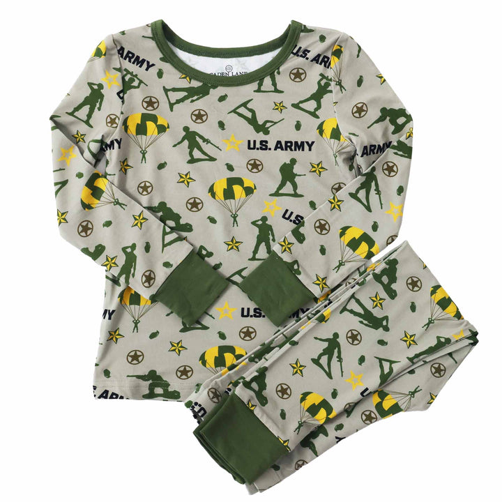 u.s. army two piece pajama set for kids 