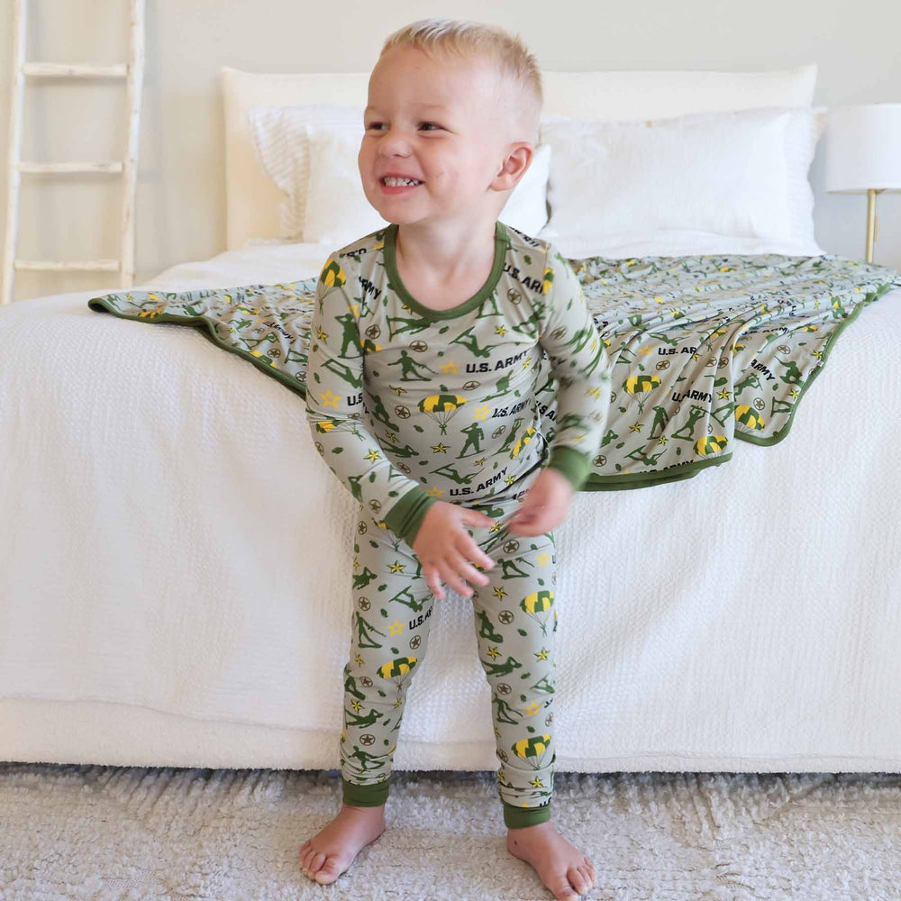 army two piece pajama set for kids 