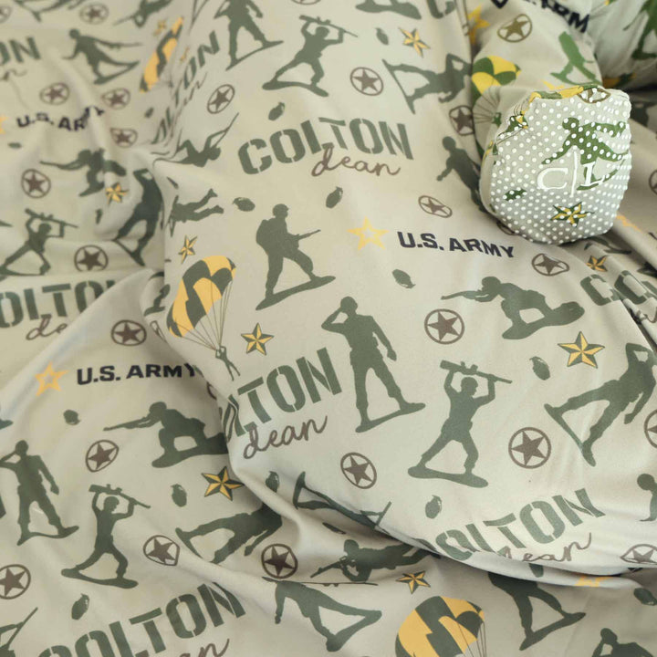 personalized army swaddle for babies 