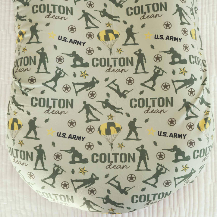 army personalized swaddle for babies 