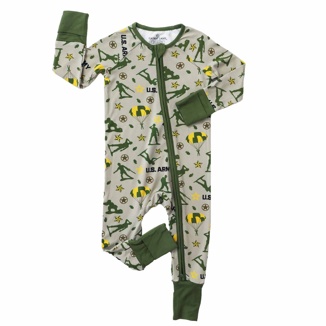 baby romper pajama army