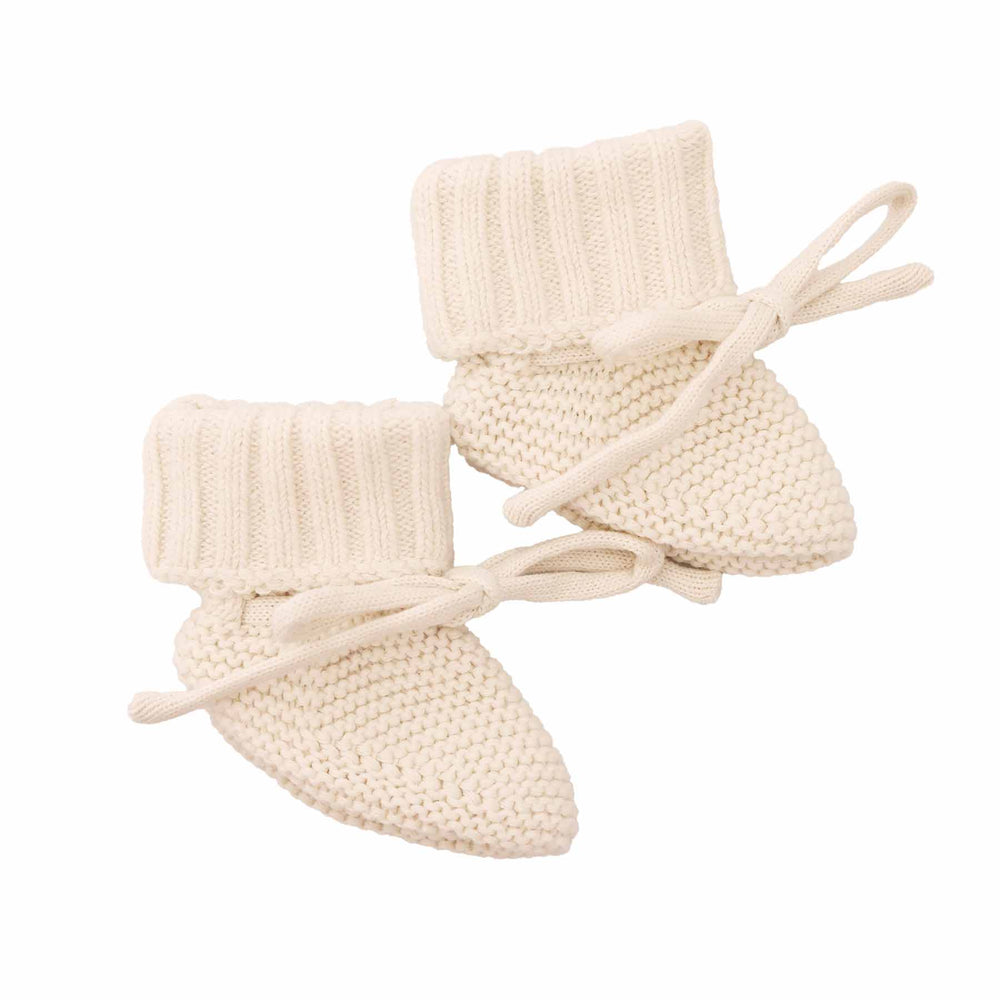 ash knit bow booties for babies 