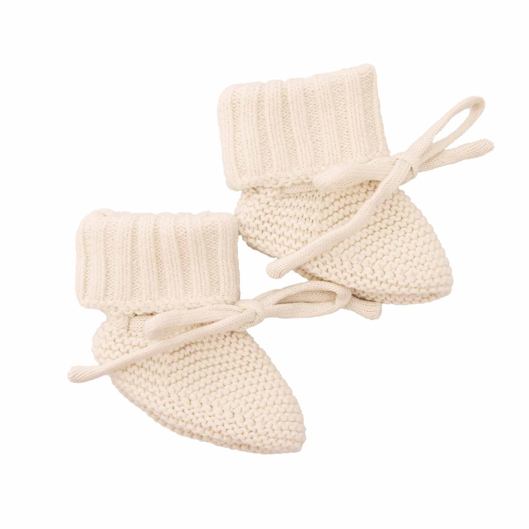 ash knit bow booties for babies 