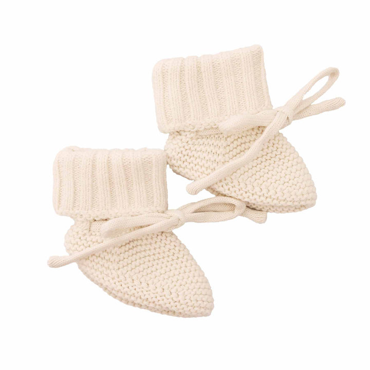 ash knit bow booties for babies 