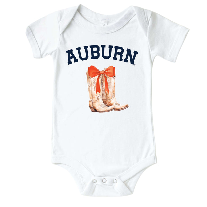 Auburn University | Footballs & Bows Graphic Bodysuit