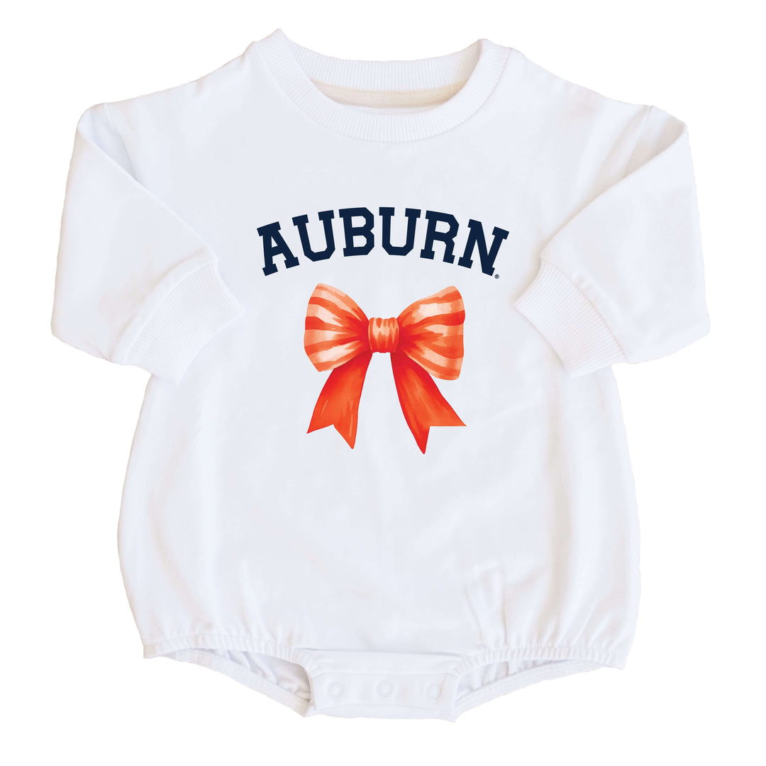 Auburn University | Football & Bows Graphic Sweatshirt Bubble Romper