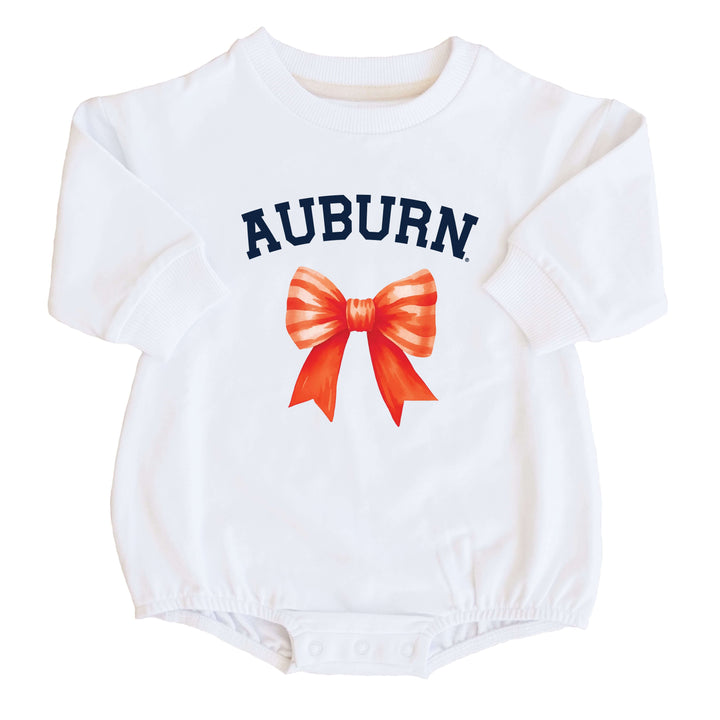 Auburn University | Football & Bows Graphic Sweatshirt Bubble Romper