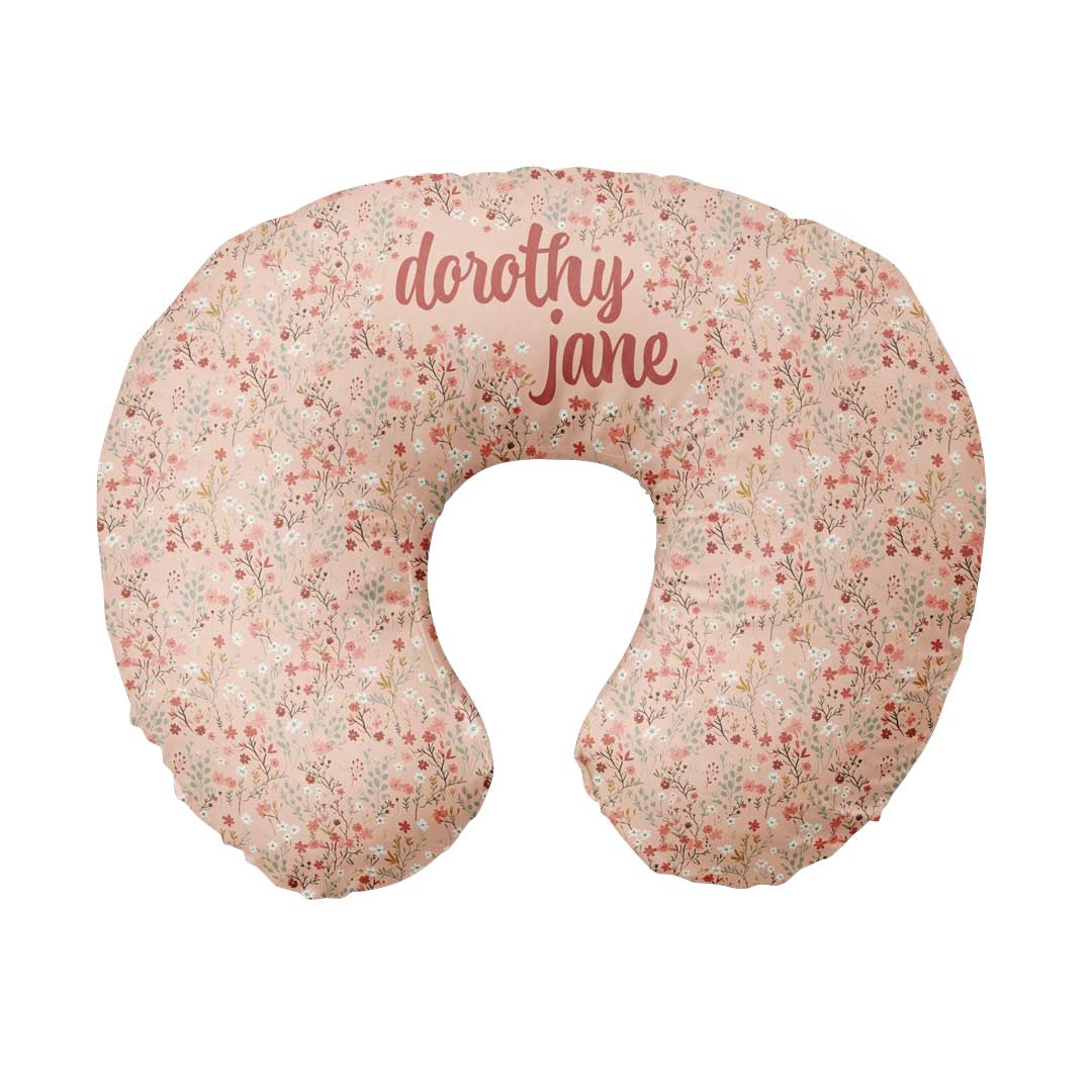 autumn blooms personalized nursing pillow cover 