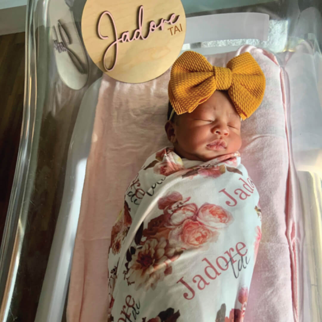 Personalized Just Born Receiving Blankets Baby Elephant