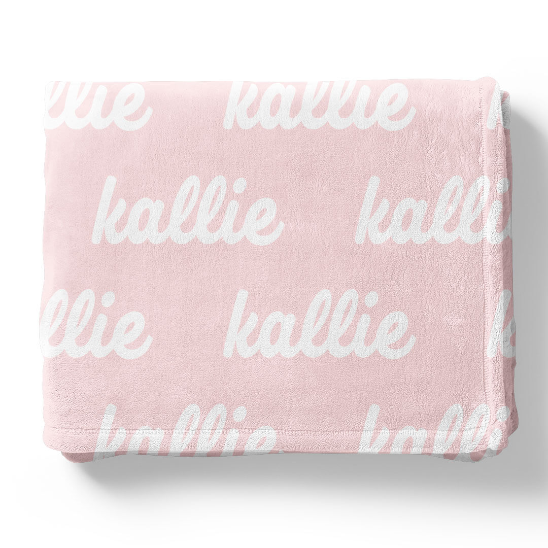 Perfectly Pink Personalized Color Blanket
