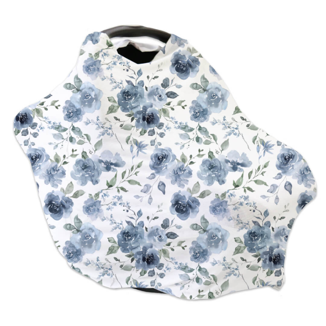 bailey's blue floral car seat cover