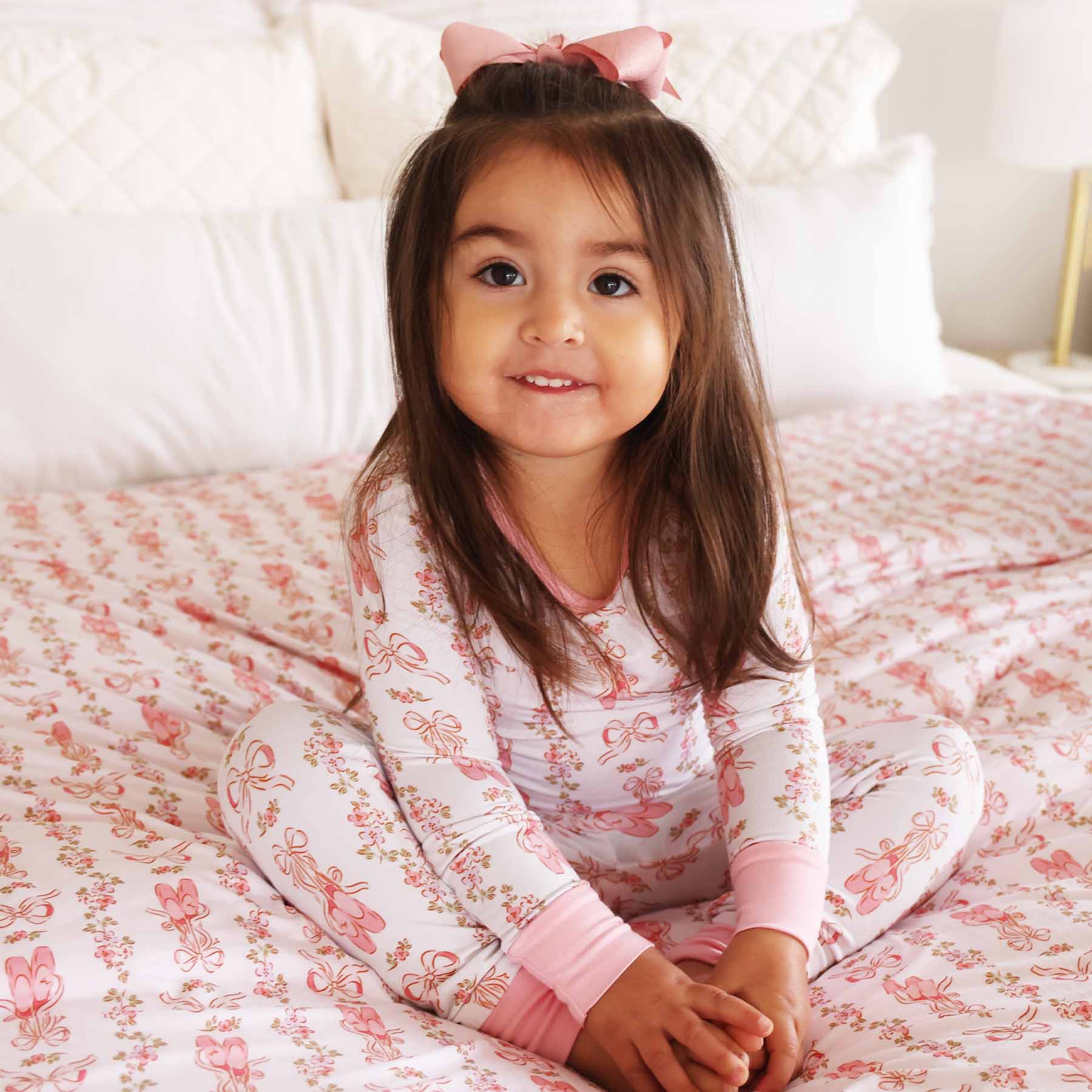 Ballet Blossoms Two Piece Bamboo Pajamas | Caden Lane